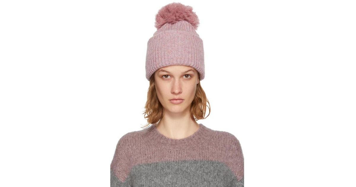 Acne Studios Wool Pink Solia Pom Pom 