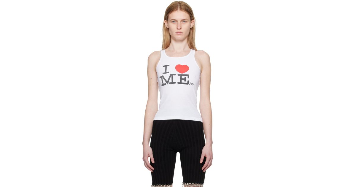 Ashley Williams 'I Heart Me' Tank Top in Black | Lyst