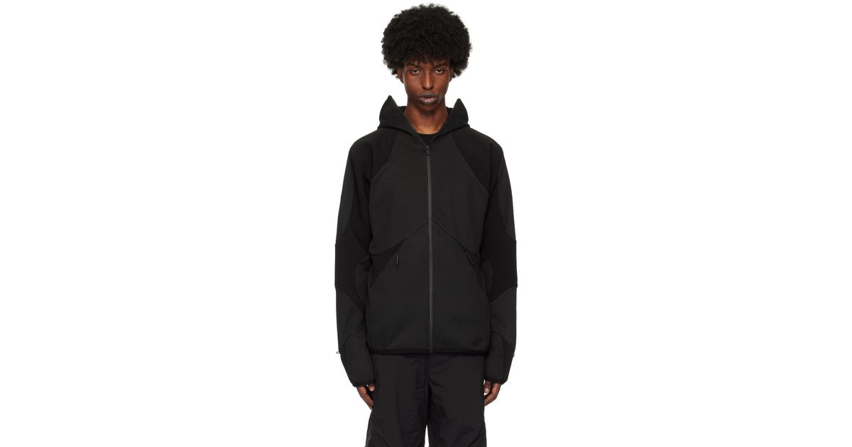 【関税込み】HELIOT EMIL ブラック Canopy テック フーディ Sweatshirt HELIOT EMIL Canopy Tech Hoodie