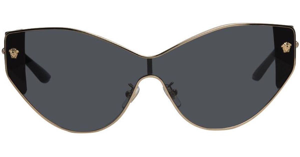 Versace Medusa Chic Shield Sunglasses Lyst Canada