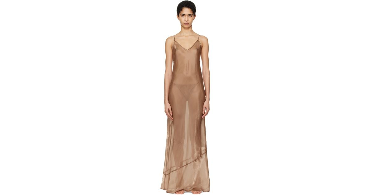 chinese dress ladies Nailea Organza Maxi Dress- Cream L / . by LaMeera Moda