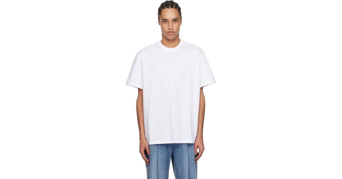 WOOYOUNGMI 3D Coral Back Logo T-Shirt in White for Men