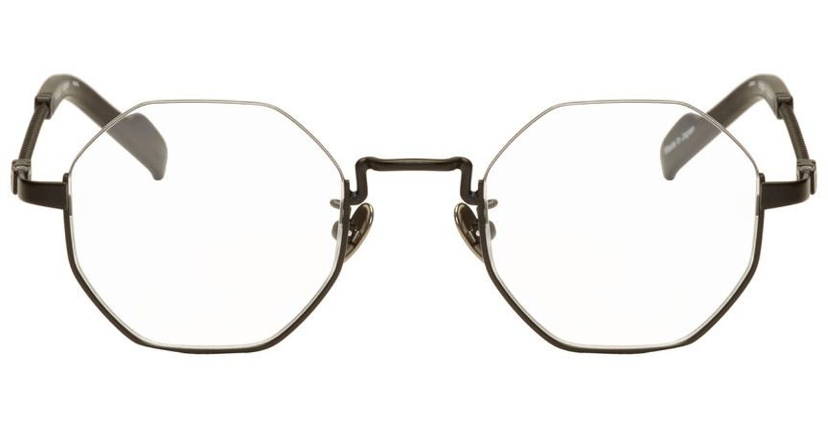 Yohji Yamamoto Black Hexagonal Glasses For Men Lyst