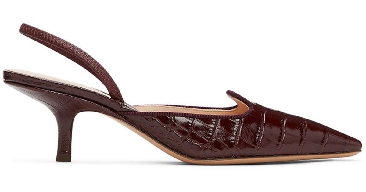 Burgundy slingbacks hotsell