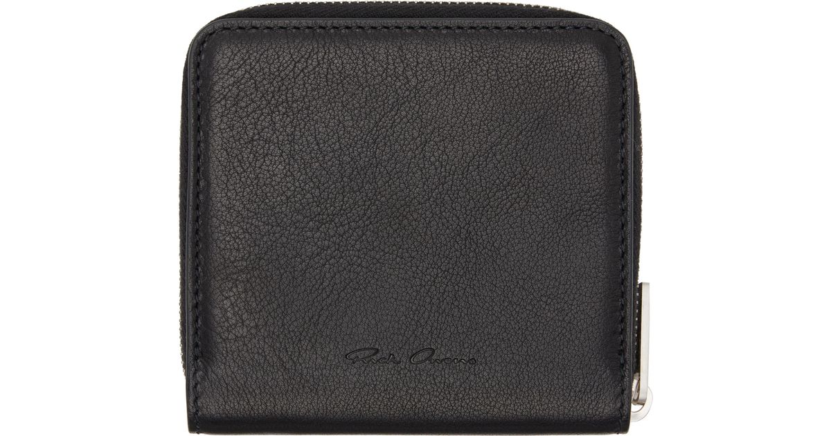 Rick Owens Concordians Zipped Wallet in Black for Men | Lyst