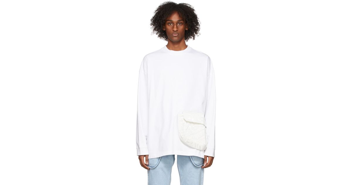 we11done Cotton Oversized Cargo Pocket T-shirt in White for Men - Lyst