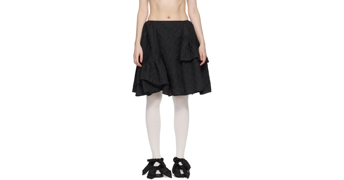 【関税込み】Cecilie Bahnsen ブラック Vanilla ミニスカート Vanilla Skirt
