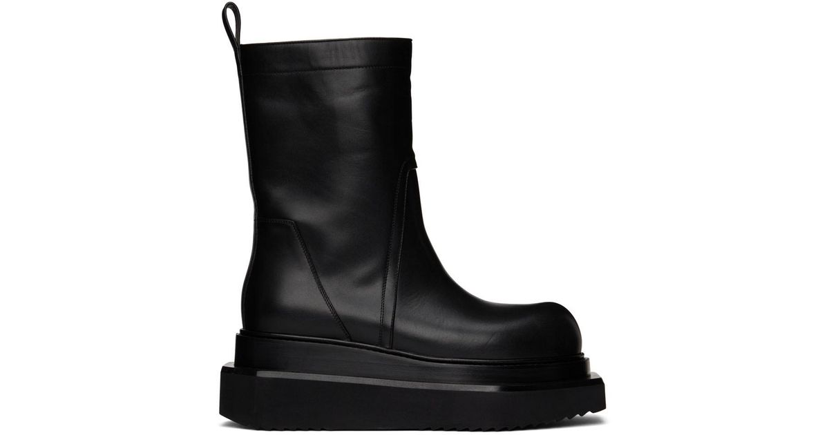 Rick Owens Leather Cyclops Chelsea Boots in Black for Men | Lyst Australia