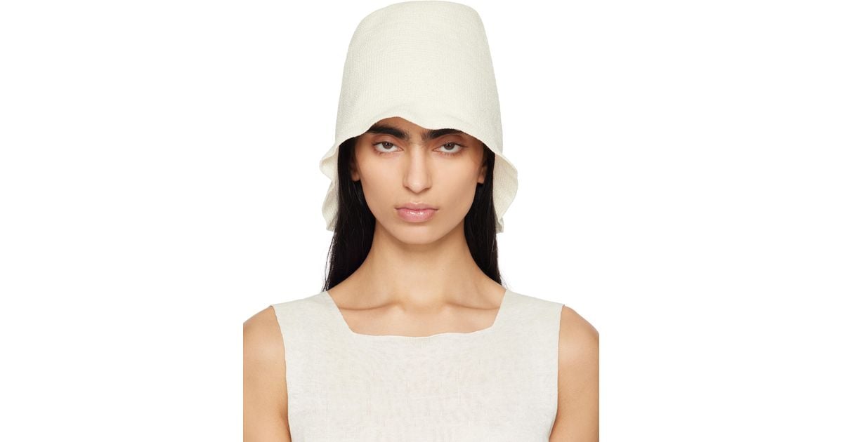 The Row Jashi Bucket Hat in Natural | Lyst UK