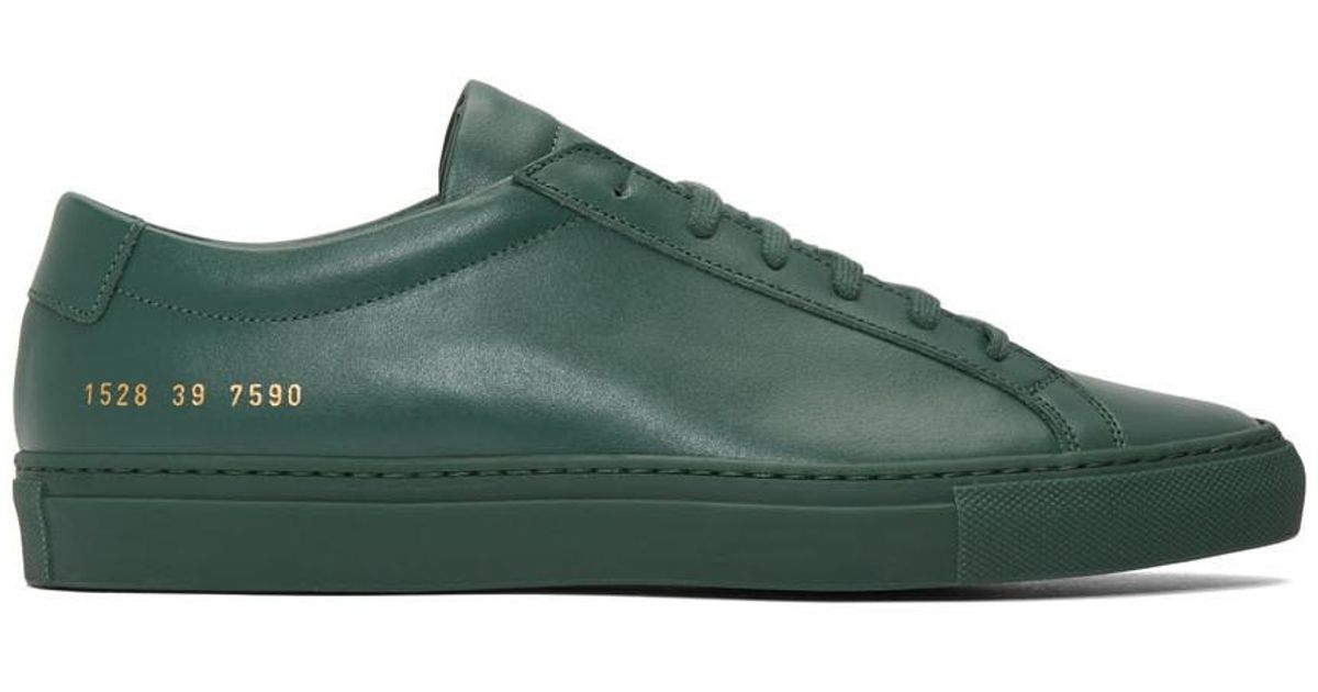 Common Projects Green Original Achilles Low Sneakers for Men | Lyst