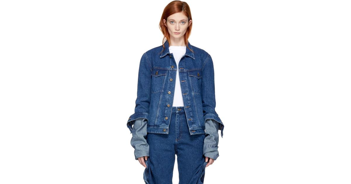 extra long sleeve denim jacket