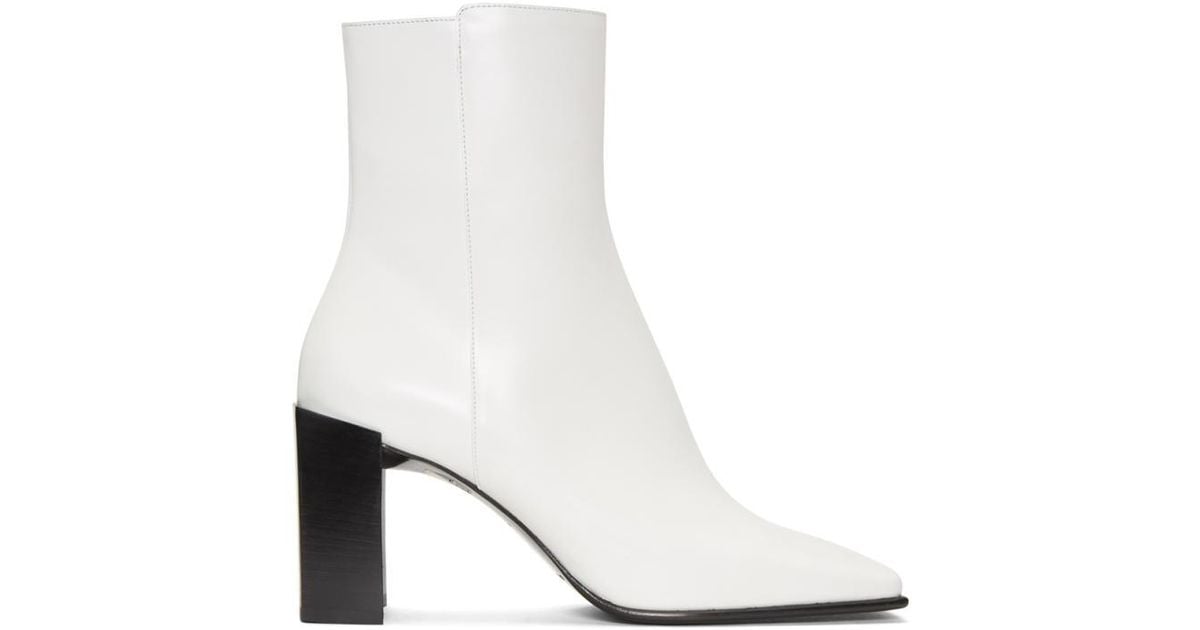white square toe boots