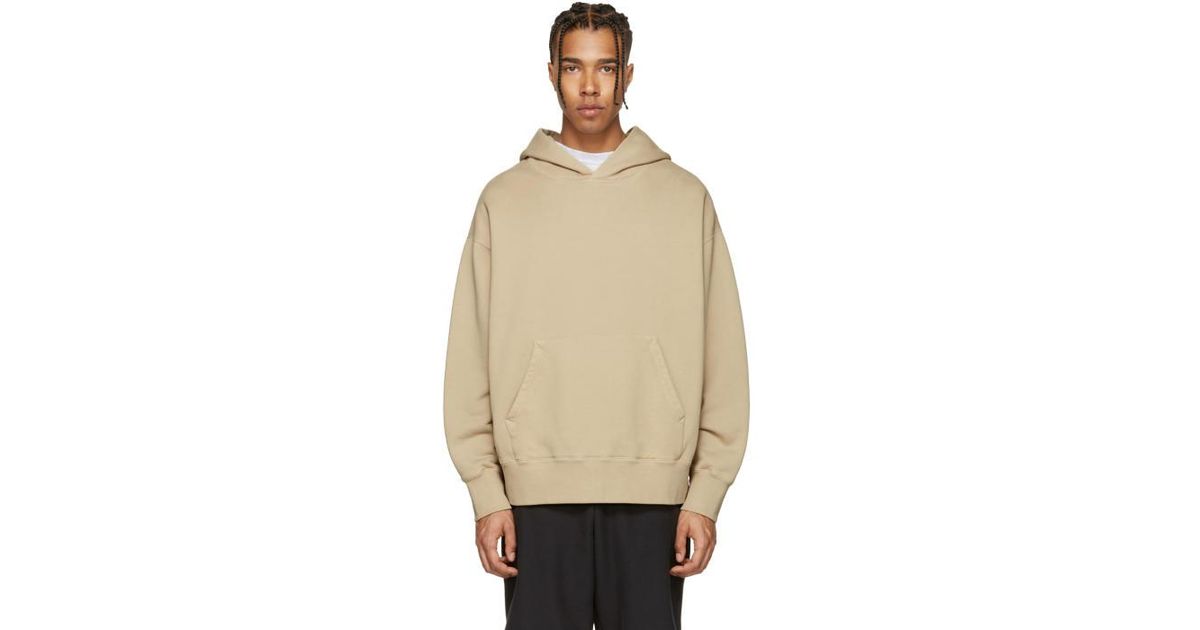 Yeezy Beige Boxy Hoodie in Natural for Men | Lyst