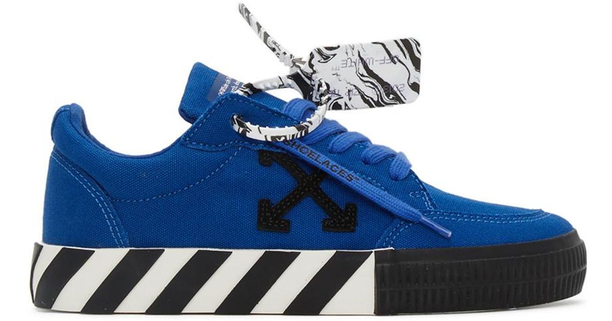 Off-White c/o Virgil Abloh Blue And Black Vulcanized Low Sneakers | Lyst