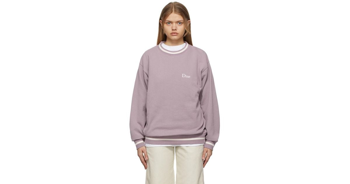 Dime Purple Classic French Terry Sweatshirt | Lyst