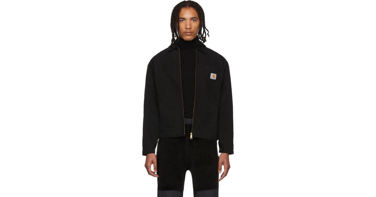 Carhartt WIP Cotton Black Og Detroit Jacket for Men | Lyst