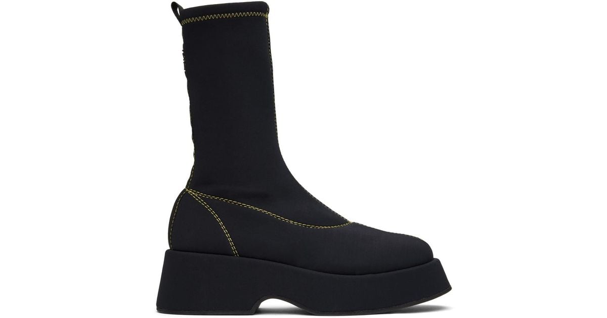 ☆特別価格☆ GANNI Retro Sock Boots 在庫1点のみ GANNI Retro Flatform Ankle Sockboots | endource