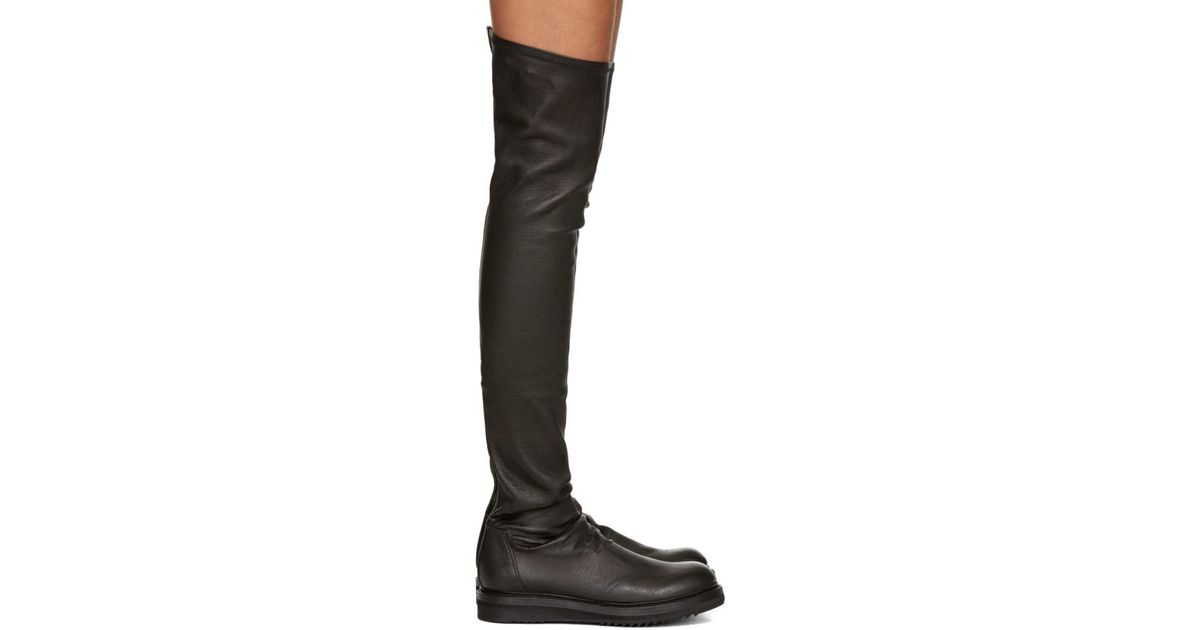 rick owens over the knee boots