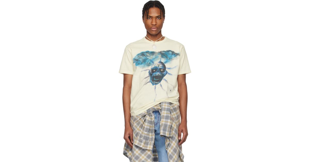 【関税込み】ERL オフホワイト Skull Tシャツ メンズ ERL オフホワイト Skull Tシャツ ブルー | Lyst