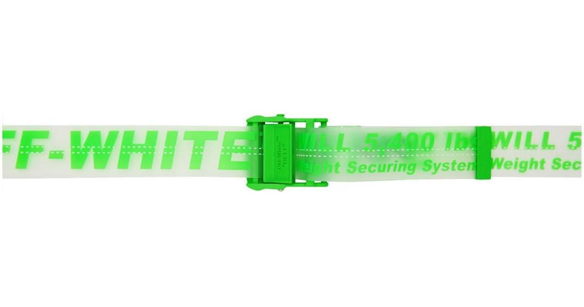 Off-White Paperclip Chain Belt - Green