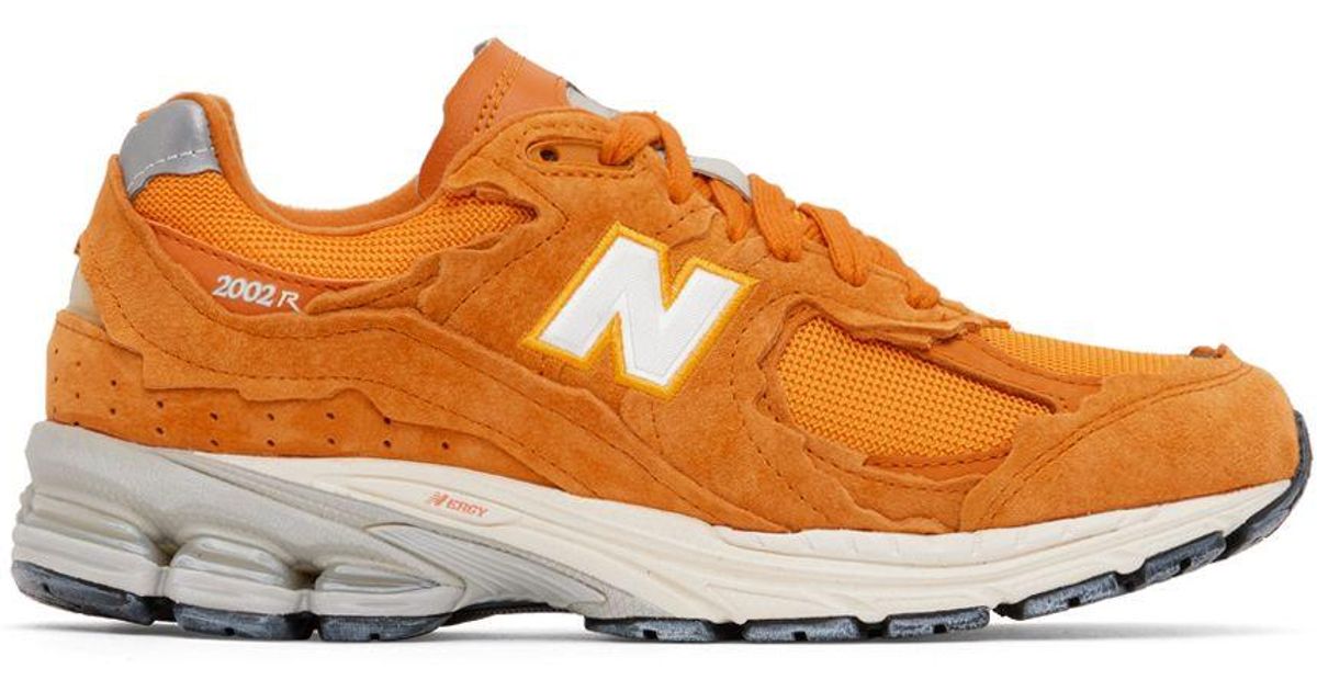 New Balance Orange 2002rd Sneakers in Black for Men Lyst