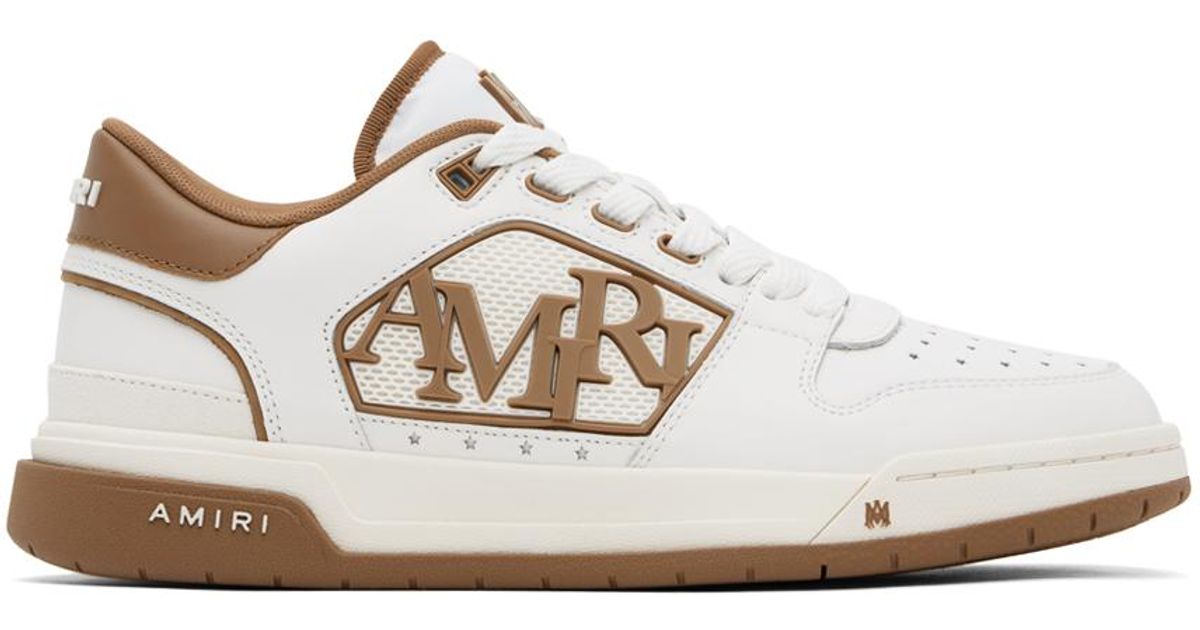 【AMIRI】ホワイト＆ブラウン Classic ローカットスニーカー Amiri White & Brown Classic Low Sneakers in Black for Men | Lyst
