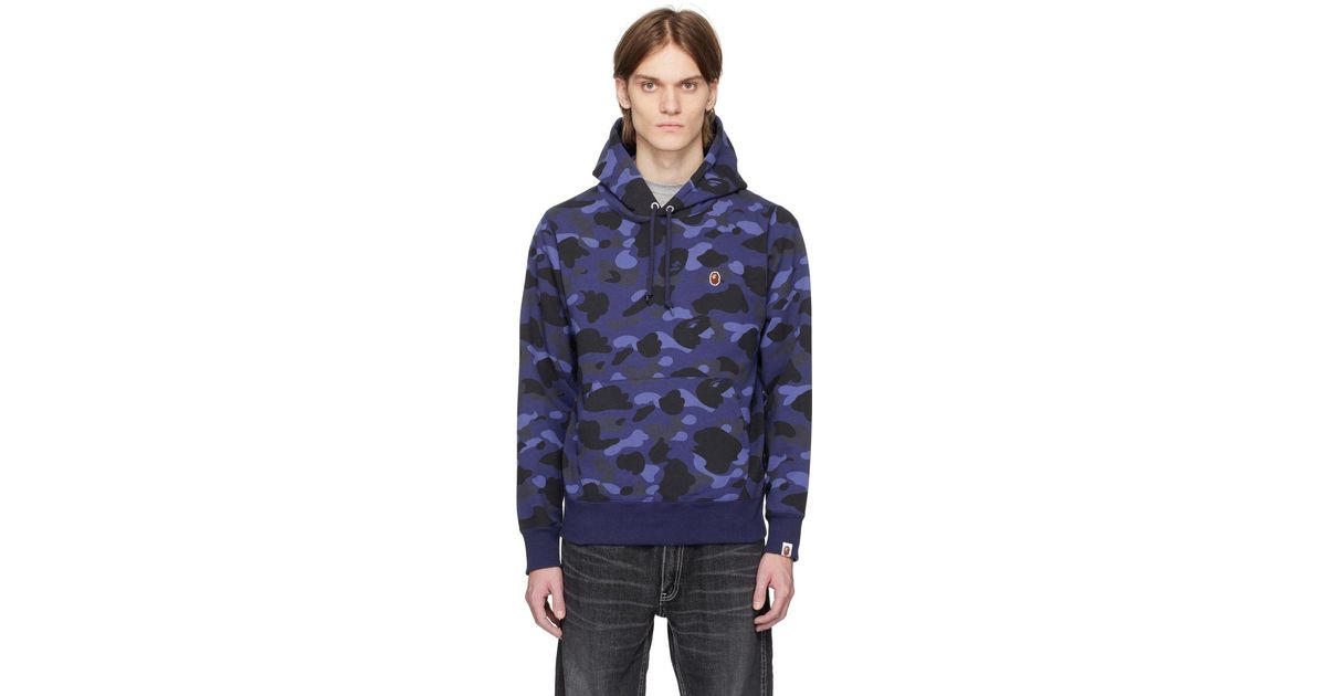 A Bathing Ape Ape Head One Point Hoodie in Blue for Men | Lyst