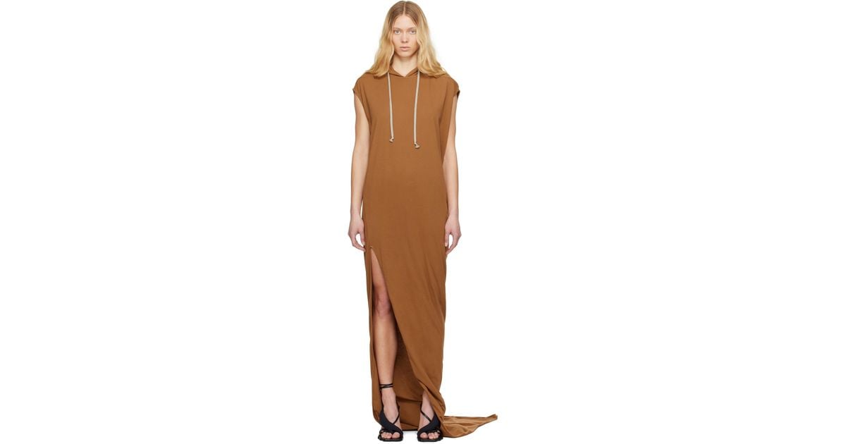 【関税込み】Rick Owens トープ Hollywood Edfu T マキシドレス Rick Owens オレンジ Hollywood Edfu T マキシワンピース