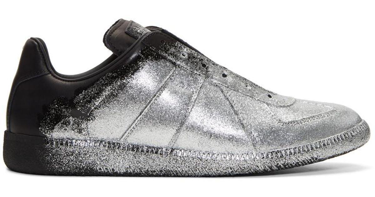 Maison Margiela Black & Silver Glitter Application Replica ...