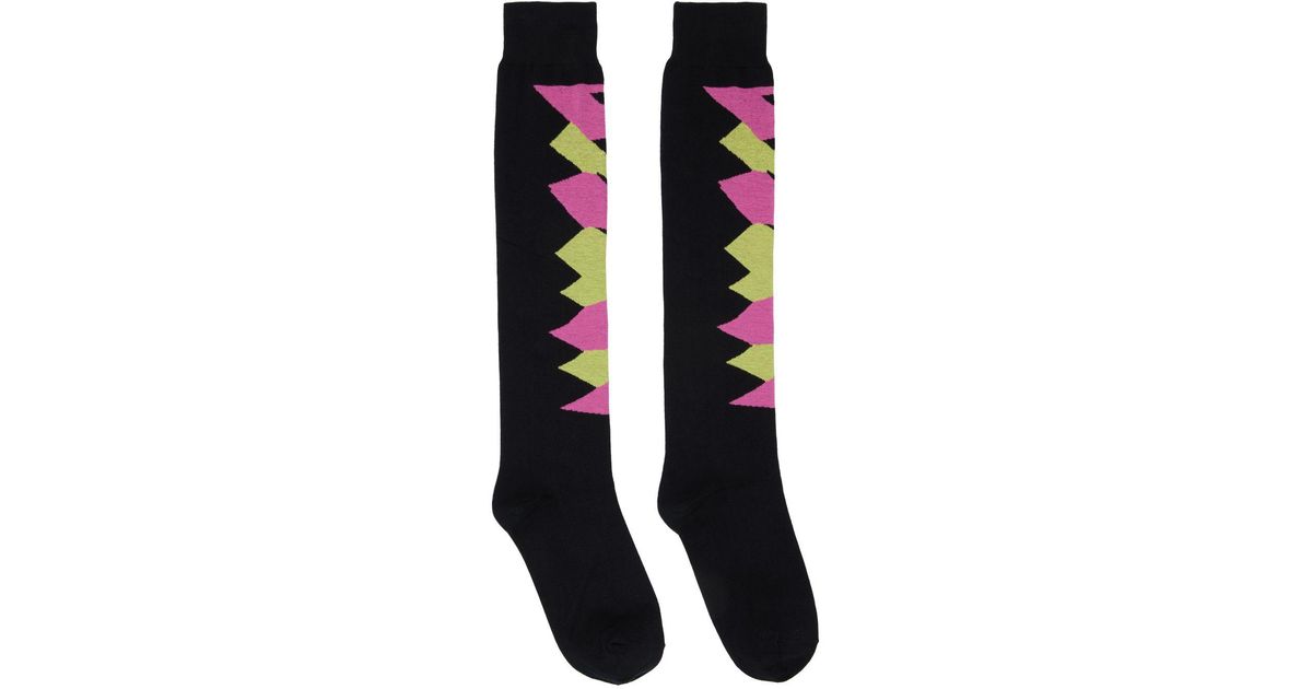 Comme des Garçons Black Graphic Socks Lyst