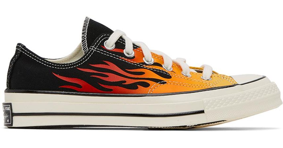 converse flame low white