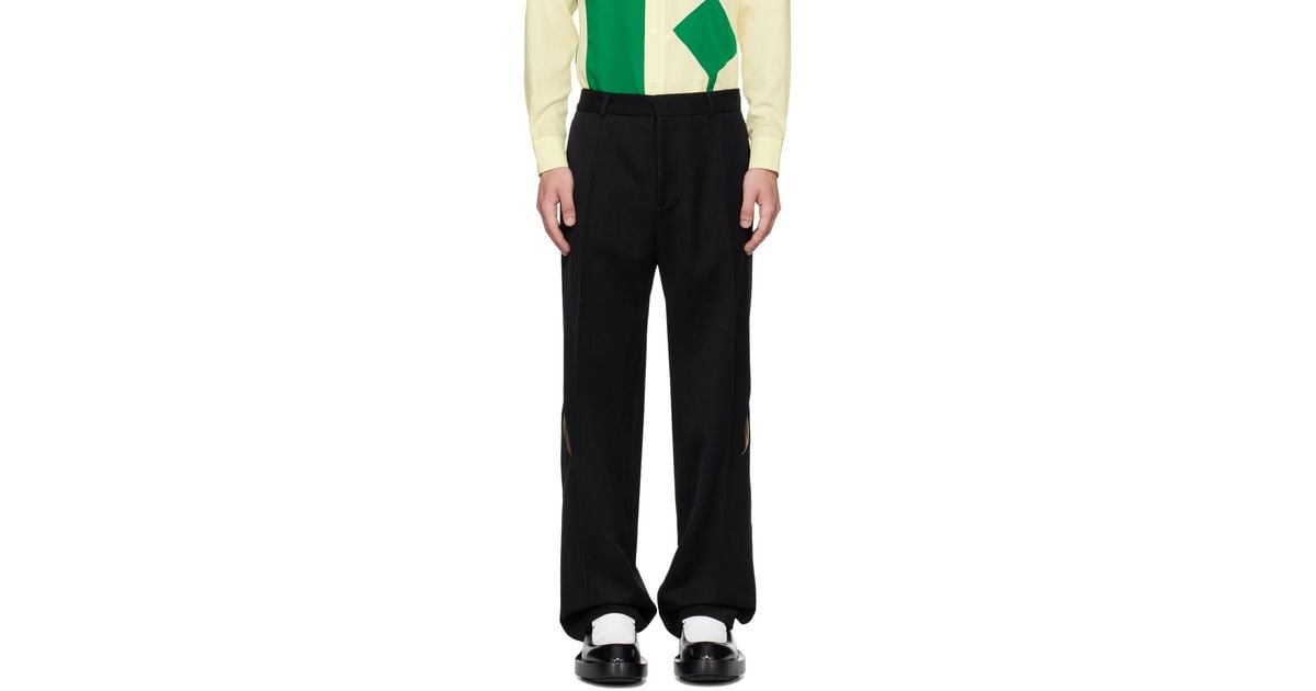パンツ Stefan Cooke Tailored Trousers 23ss Stefan Cooke Black Zip Pocket Trousers Stefan Cooke