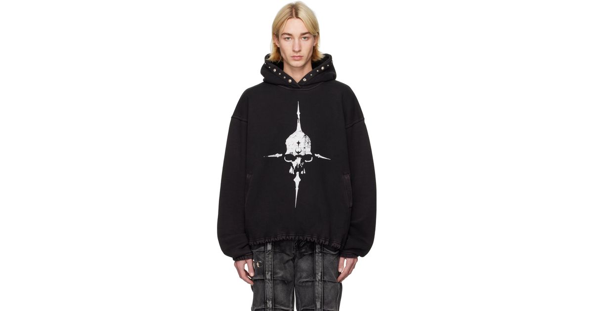 THUG CLUB Peace Stud Hoodie in Black for Men | Lyst