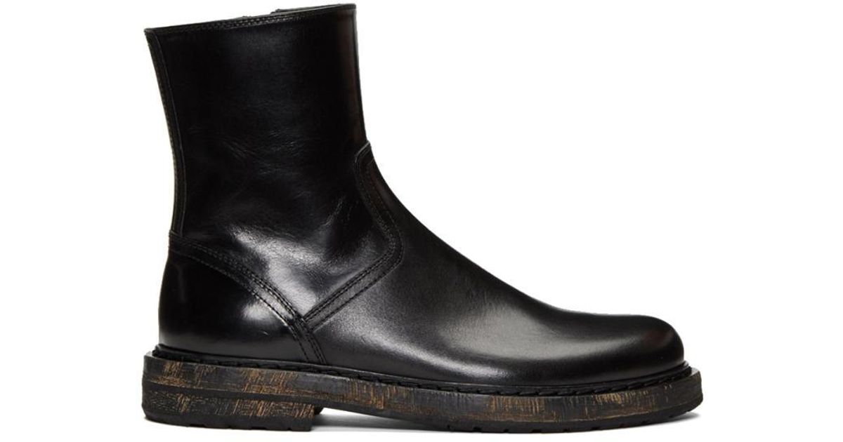 ann demeulemeester double zip ankle boots