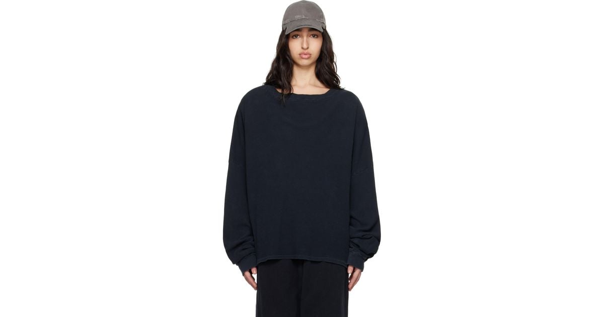 GREG ROSS Shoulder Pad Thermal Long Sleeve T-Shirt in Blue | Lyst