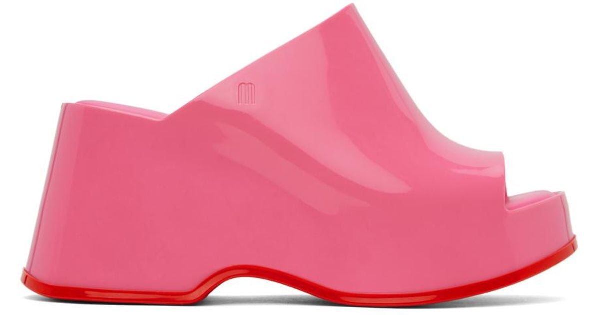 Melissa Pink Patty Mules in Black | Lyst