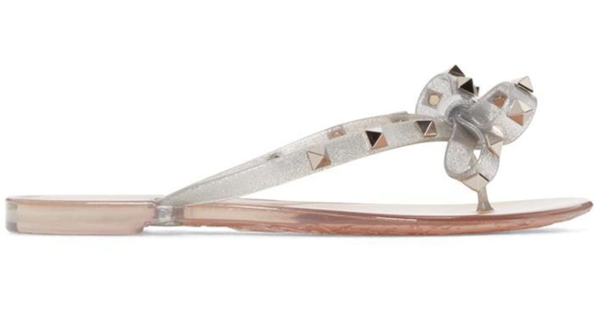 silver valentino sandals