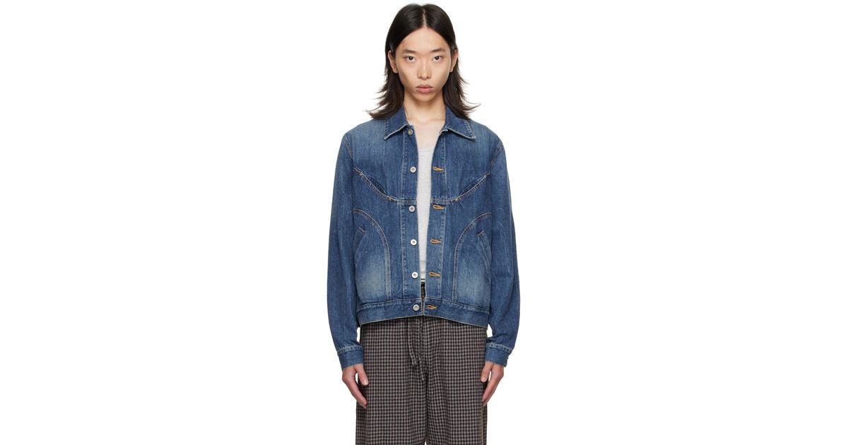 SAGE NATION Jiji Denim Jacket in Blue for Men | Lyst