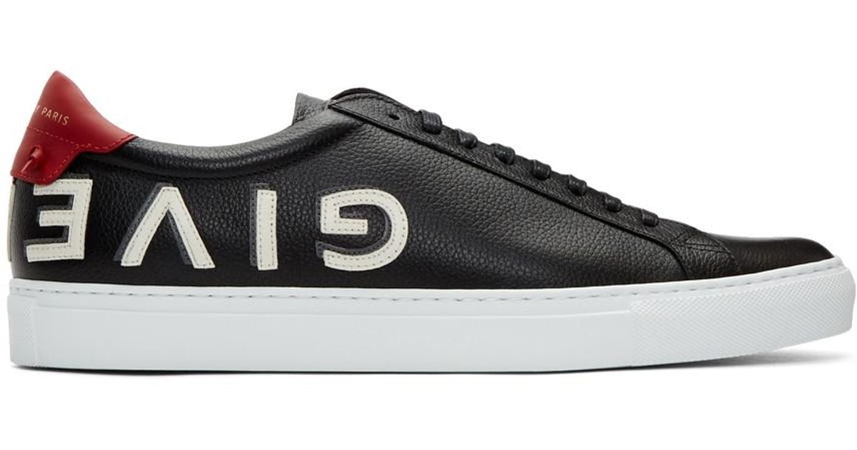 givenchy black and red sneakers