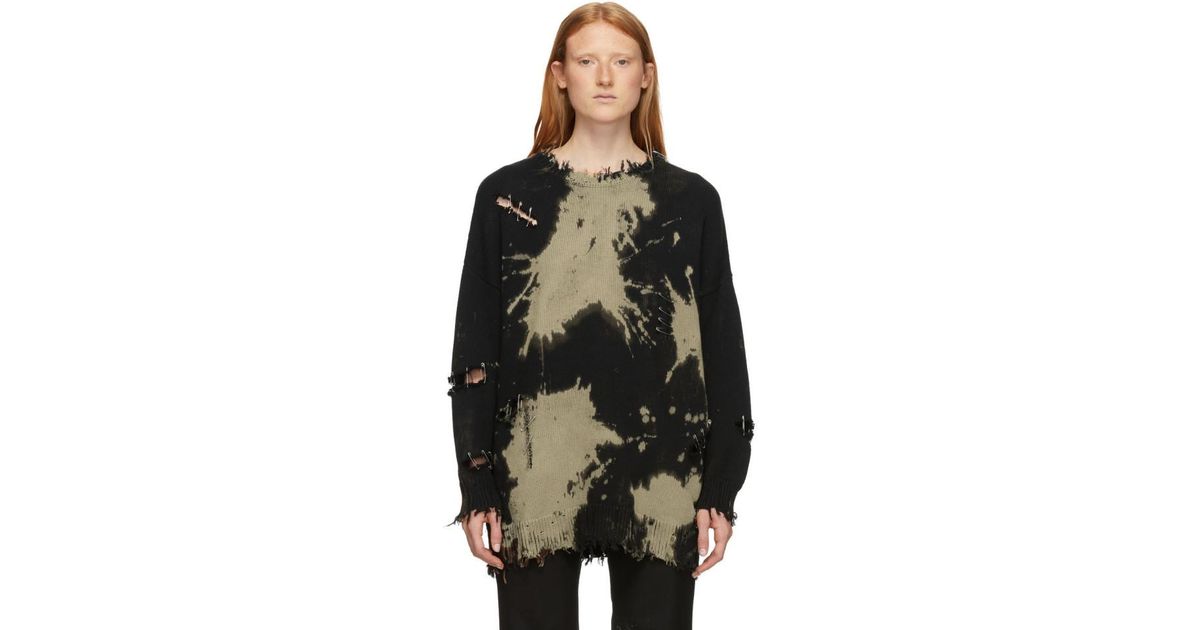 black bleached sweater