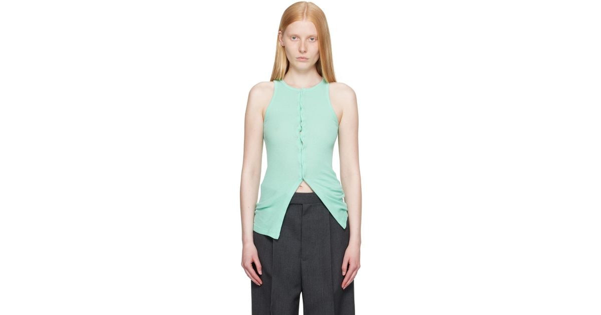 【auralee】ORGANIC SOFT RIB TANK Auralee Organic Soft Rib Tank in Ivory Curated at Jake and Jones