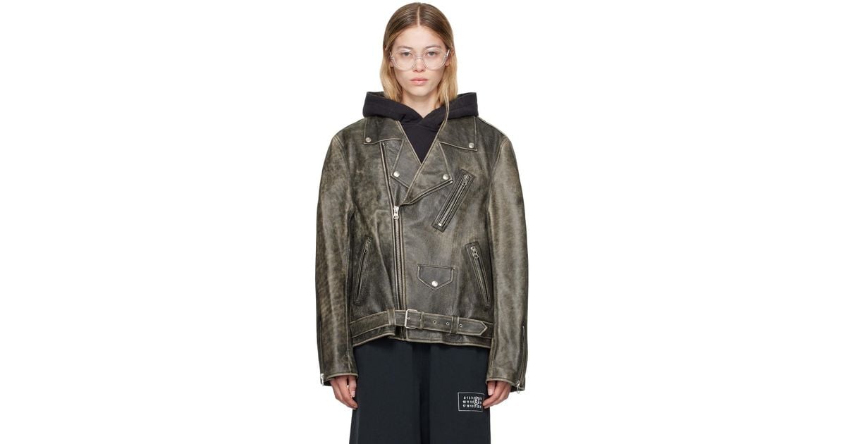 MM6 Maison Margiela ヘビーレザー バイカージャケット MM6 Maison Margiela ヘビーレザー バイカージャケット (MM6