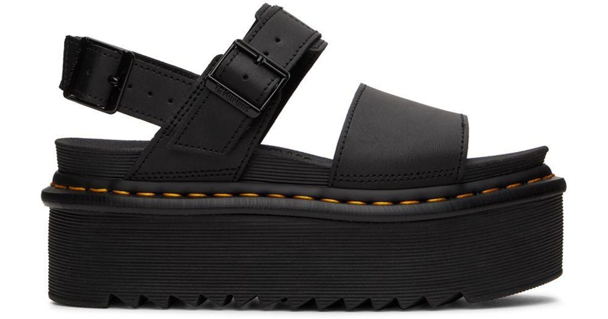 Dr. Martens Voss Quad Sandals in Black | Lyst