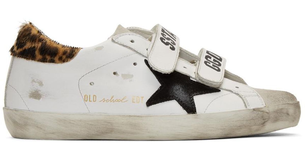 Golden Goose Deluxe Brand Leather White Leopard Pony Old School ...