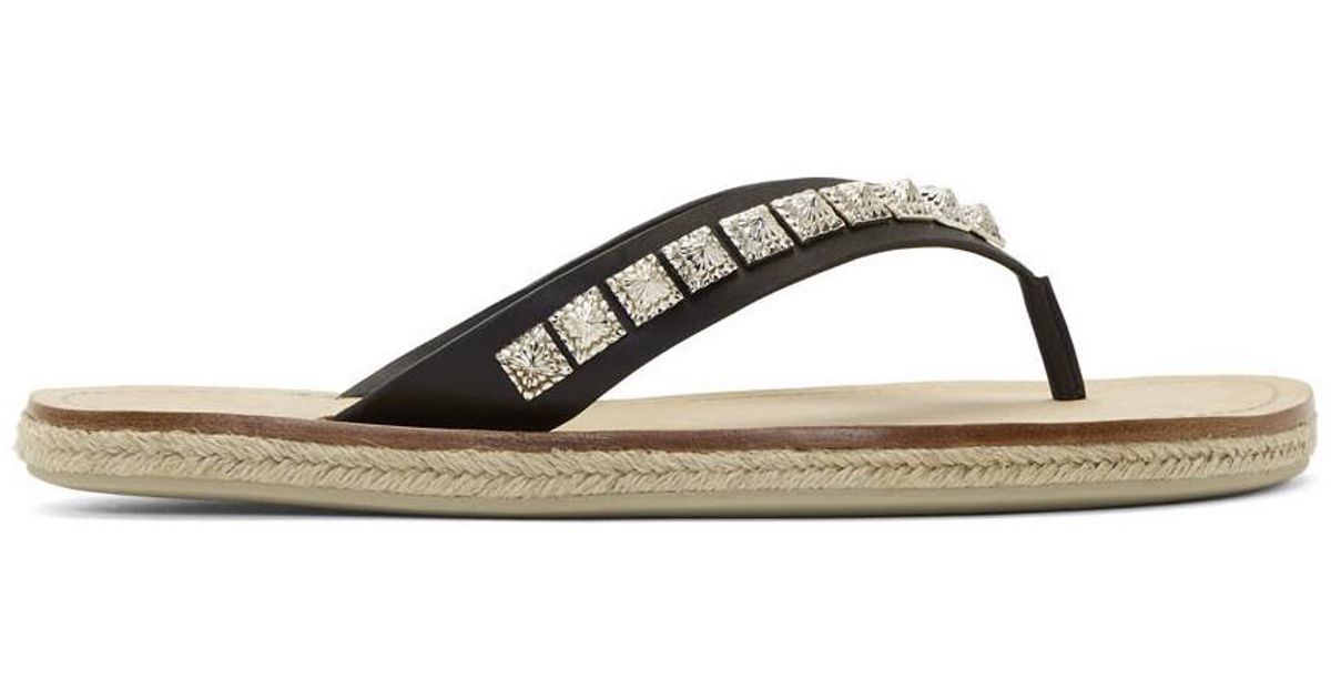 Christian Louboutin Leather Black Pyraclos Flip Flops for Men - Lyst