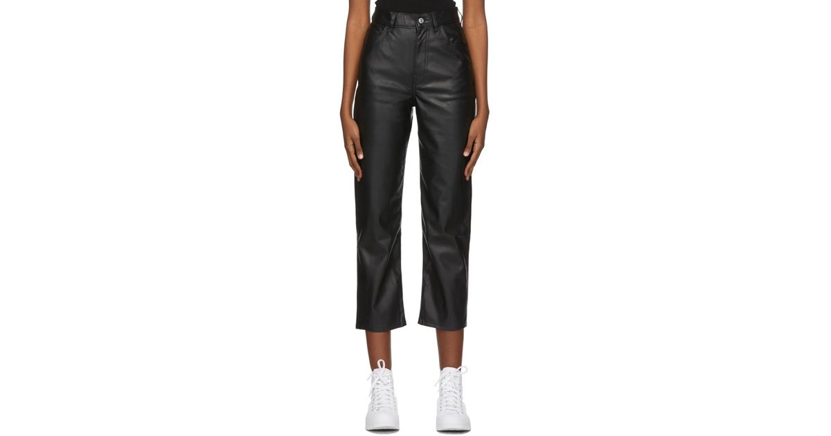 Levi's Black Faux-leather Ribcage 