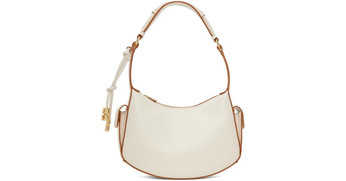 Ganni Off white Swing Shoulder Bag in Natural Lyst Australia