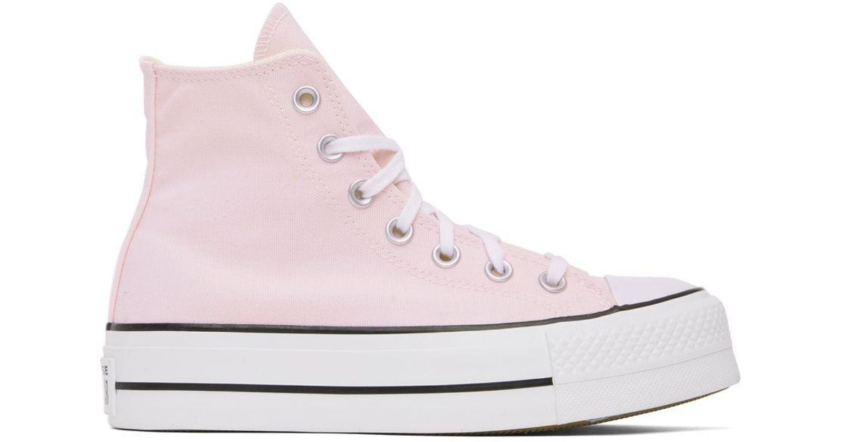 Converse Pink Chuck Taylor All Star Lift Platform Sneakers in Black | Lyst