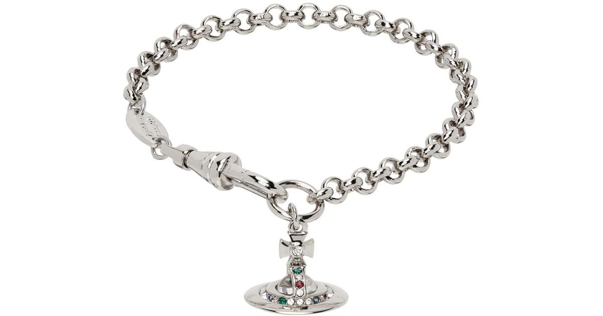 Vivienne Westwood Silver New Petite Orb Bracelet in Metallic for