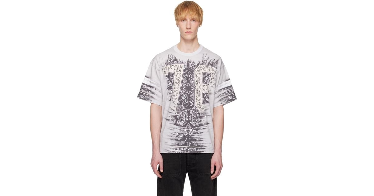 DIESEL :: ディーゼル Tシャツ t-boxt-78-r1 T-BOXT-78-R1 T-shirt with 78 bandana print｜ブラック｜メンズ